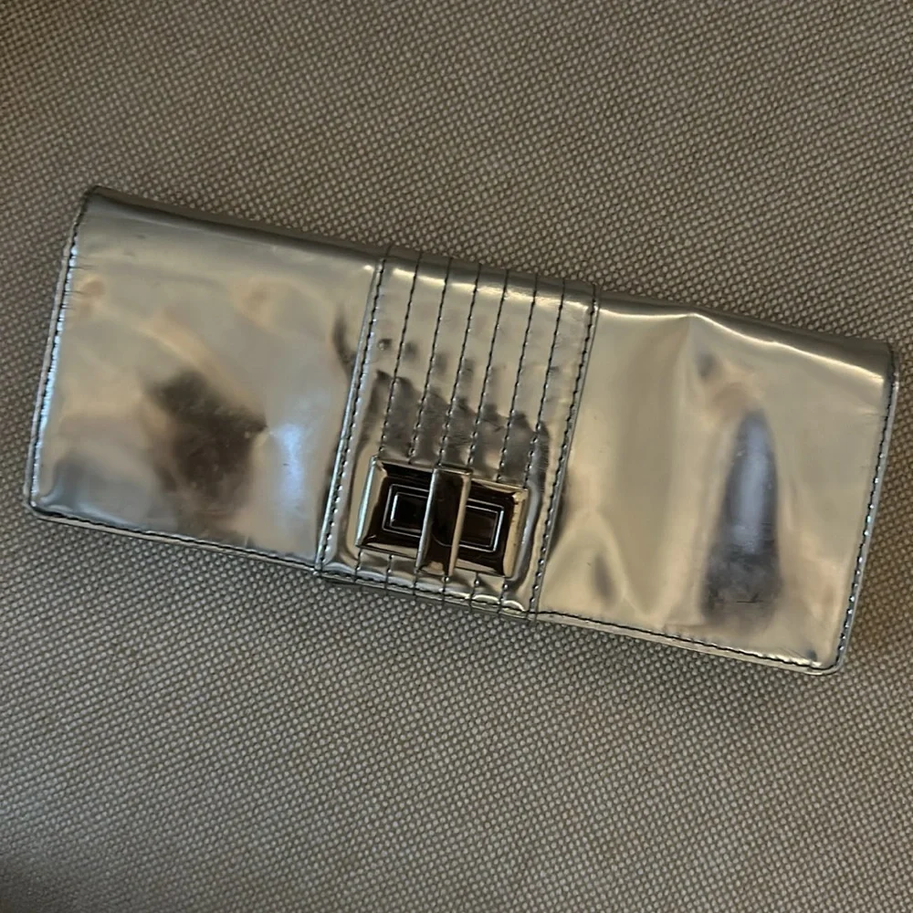 Kooba Silver Clutch with Chain Strap - Picture 3 of 5